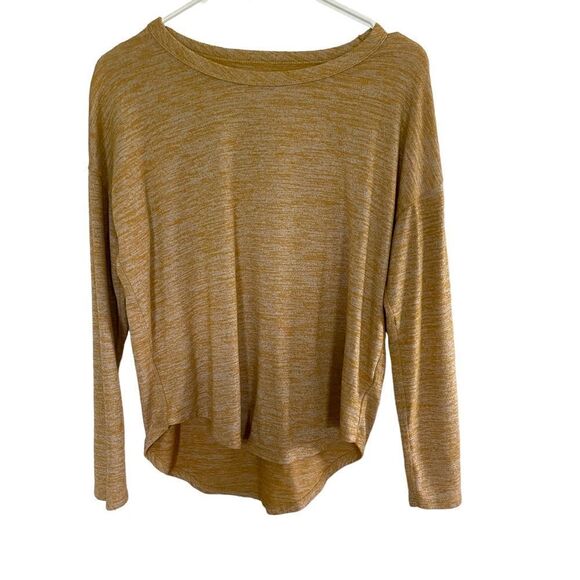 Time and Tru long sleeve yellow blouse small high low hem drop sleeve - Picture 1 of 6
